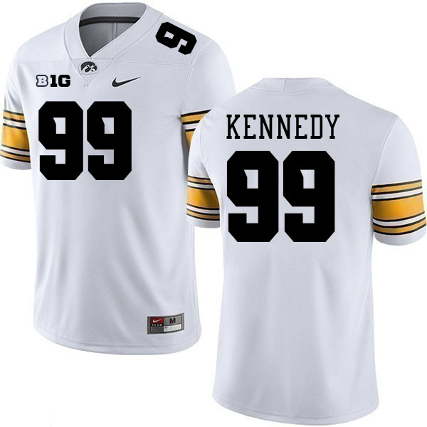 Men #99 Devan Kennedy Iowa Hawkeyes College Football Jerseys Stitched-White